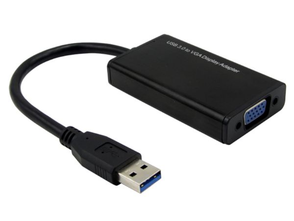Connect an extra VGA monitor to your laptop or desktop by USB