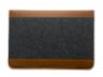 Grey and Brown Leather Style Sleeve designed for 14 inch Laptops.