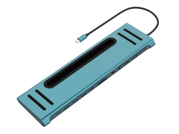 All in One Multifunction Docking Station allowing multiple devices to be connected to a Laptop, Tablet or Smart Phone